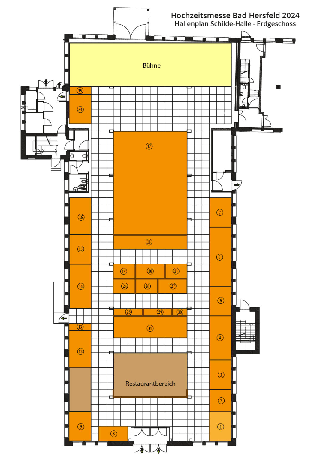 Hallenplan 2024 Hochzeitsmesse Bad Hersfeld